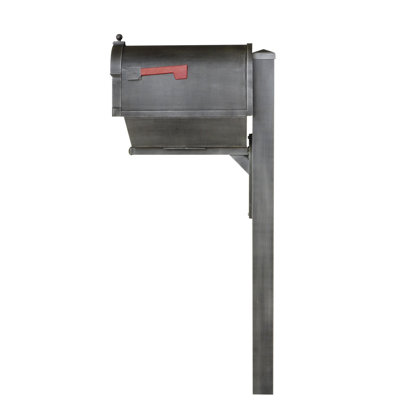 Aluminum Post Mounted Mailbox with Magnetic Closure