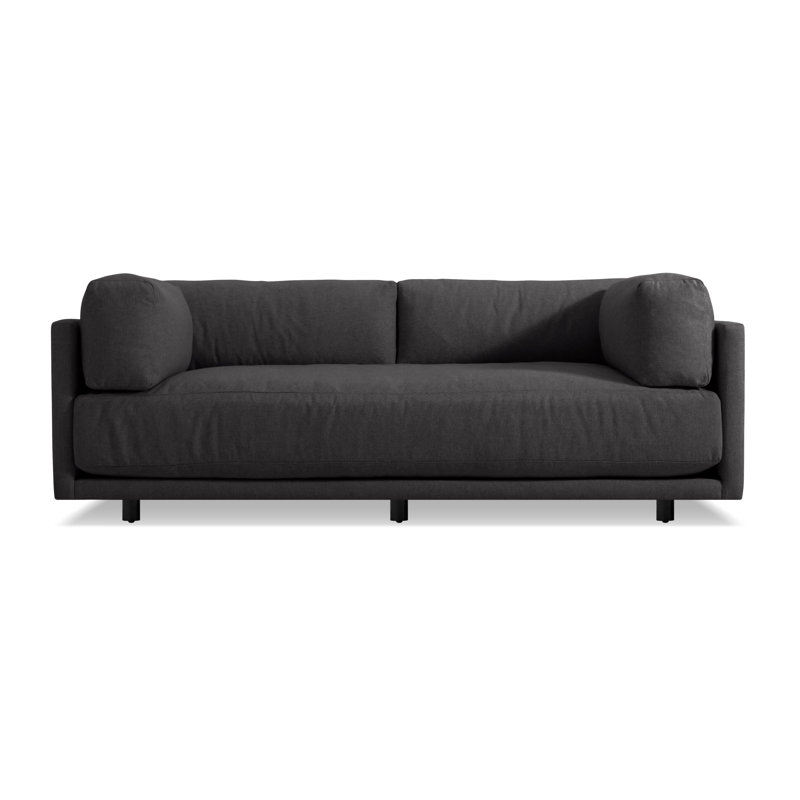Sunday Sofa, Camel Velvet Polyester Blend, 30" H x 102" W x 40" D