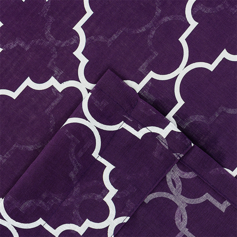 Paire de rideaux semi-transparents avec passe-tringle Goines, L 52 po x L 95 po, Mauve
