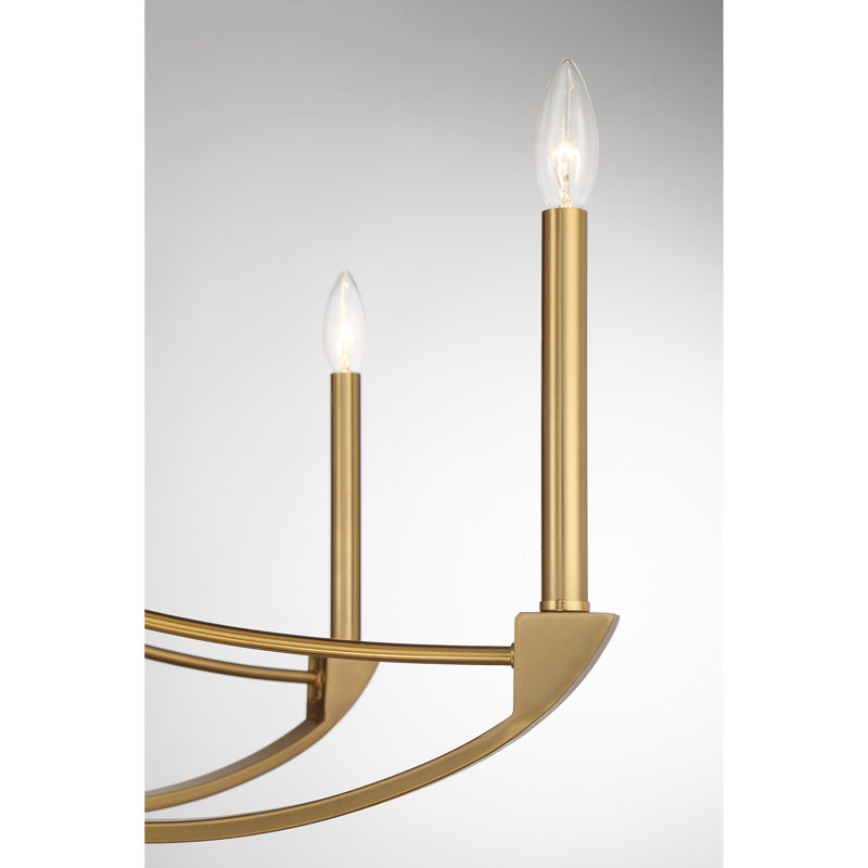 Preserve 8-Light Chandelier in Warm Brass, Warm Brass