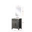 Meuble-lavabo en chêne noir 24 po x 18 po, comptoir en acrylique, robinet et 18 po inclus Miroir-135313307