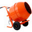 Mélangeur de ciment portatif horizontal 224 8CUFT, mélangeur de béton portatif 115V-60HZ, couleur orange