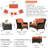 Wicker 5 - Person Patio Conversation Sets with Cushions-366435021