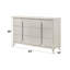 Commode finition perle blanche