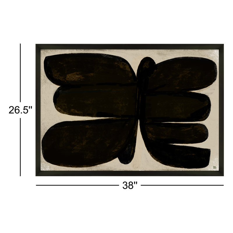 Dragonfly by StudioM, 26.5" H x 38" W x 1.25" D, Black