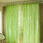 4 panneaux de rideaux transparents en forme de feuille de saule, rideaux décoratifs en gaze de style pastorale pour la chambre à coucher, 39,37 x 78,74 po, vert