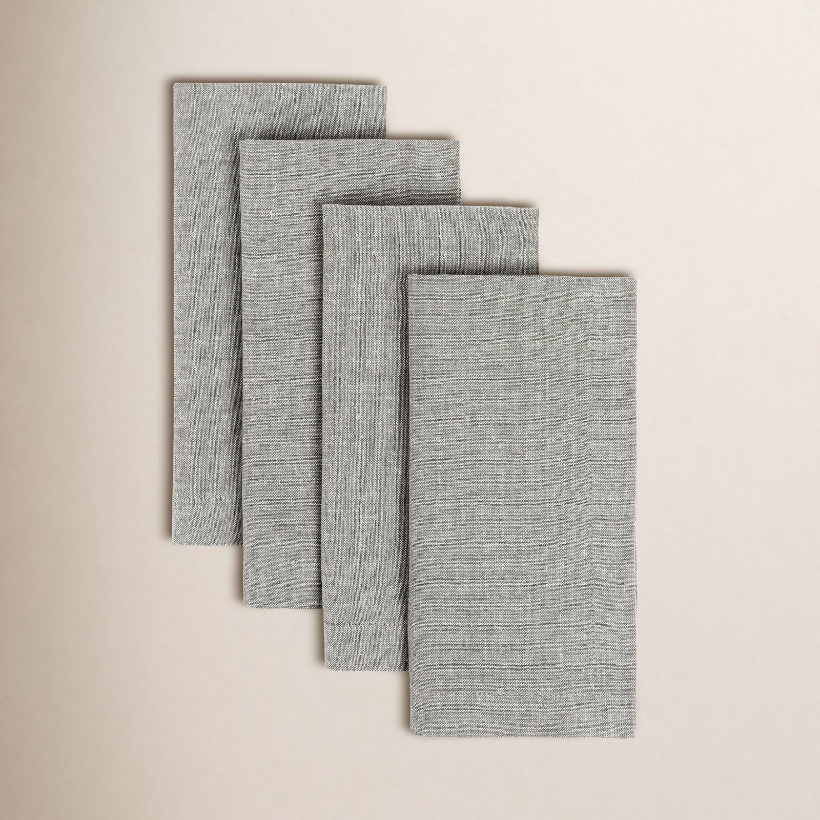 100% Linen Napkin, Light Gray
