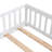 Floor Bed With Door,Solid Wood Platform Bed Frame With Fence,Suitable For Children,Pine Wood-456748402-456748403
