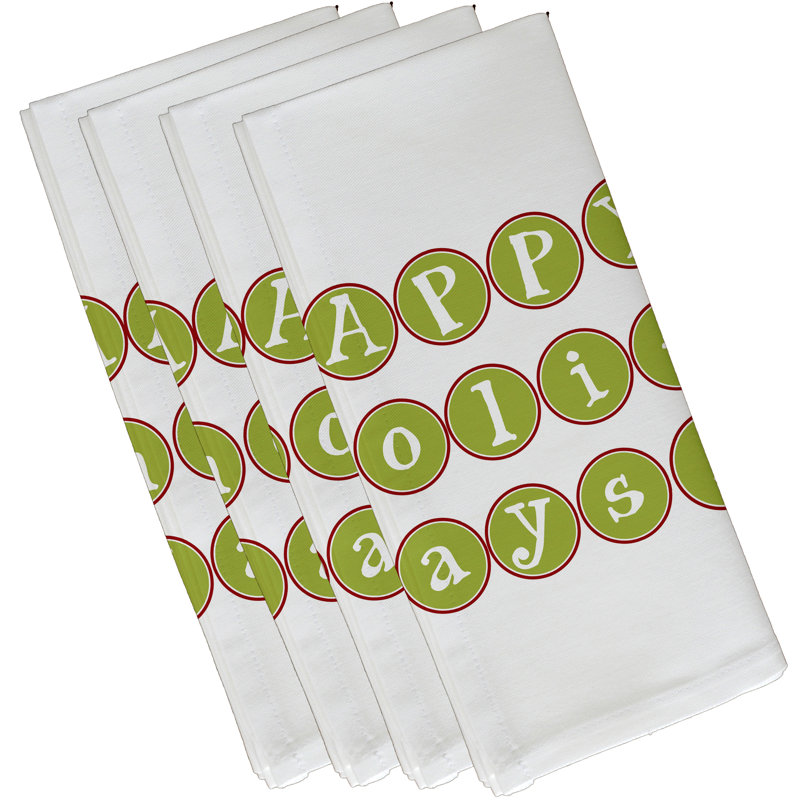 Ensemble de serviette 4 pièces Happy Holidays, Gris classique