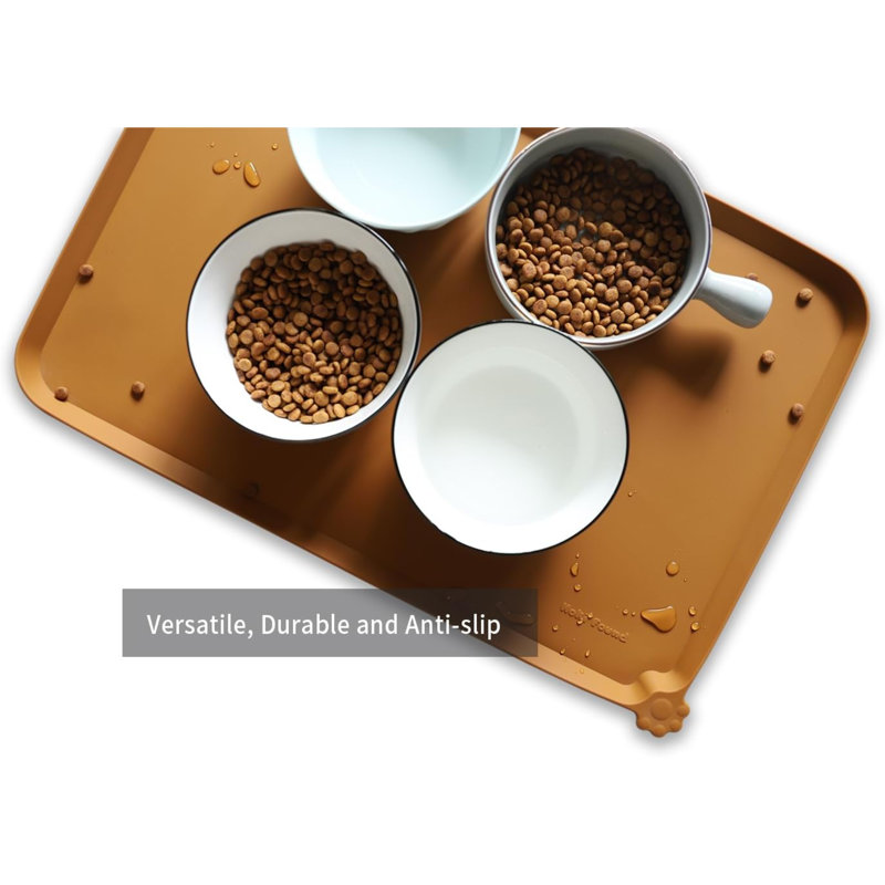 Plateau en silicone Crystopher, H 2,24 po x l 22 po x P 14 po, Brun