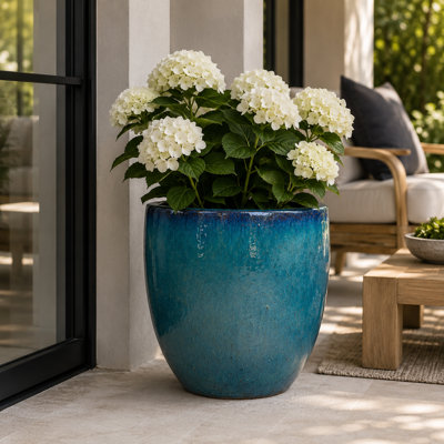 Jardinière aubergine de 56 cm - Bleu