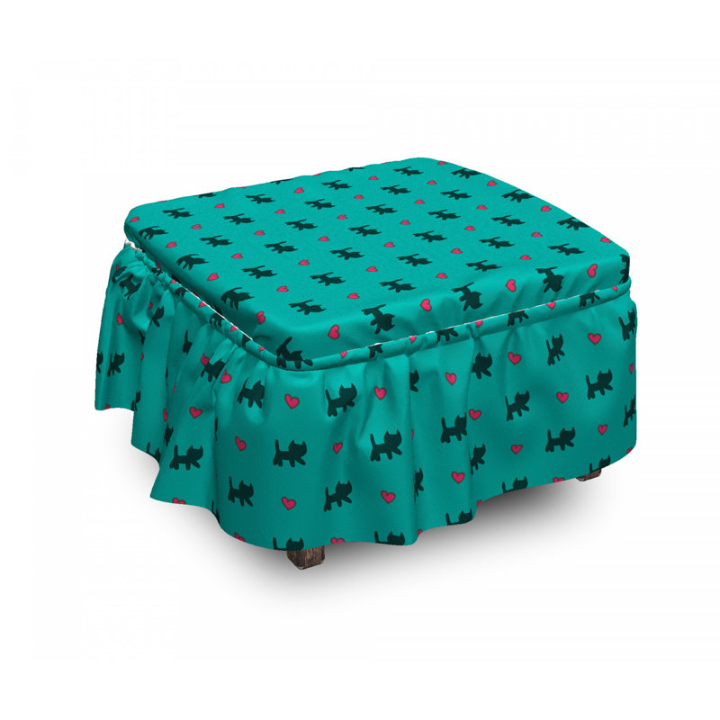 Box Cushion Ottoman Slipcover