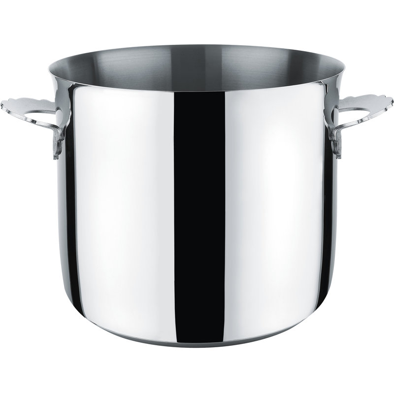Alessi Dressed 7L Non-Stick Stainless Steel Stock Pot, 24 cm W x 24 cm D