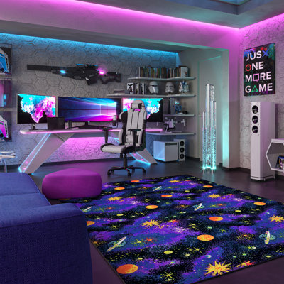 Space Explorer Fluorescent Area Rug by Joy Carpets