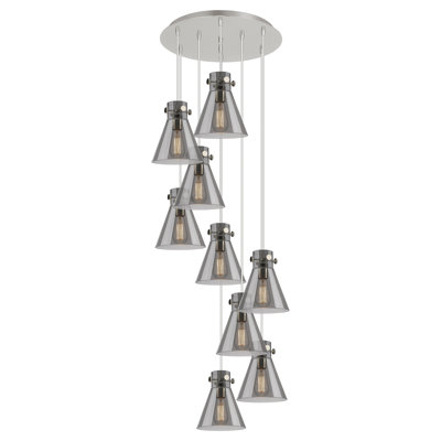 Luminaire suspendu grappe 9 lumières Amrith