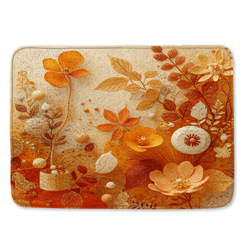 Tapis de bain Autumn Floral Arrangement, L 24 po x L 17 po