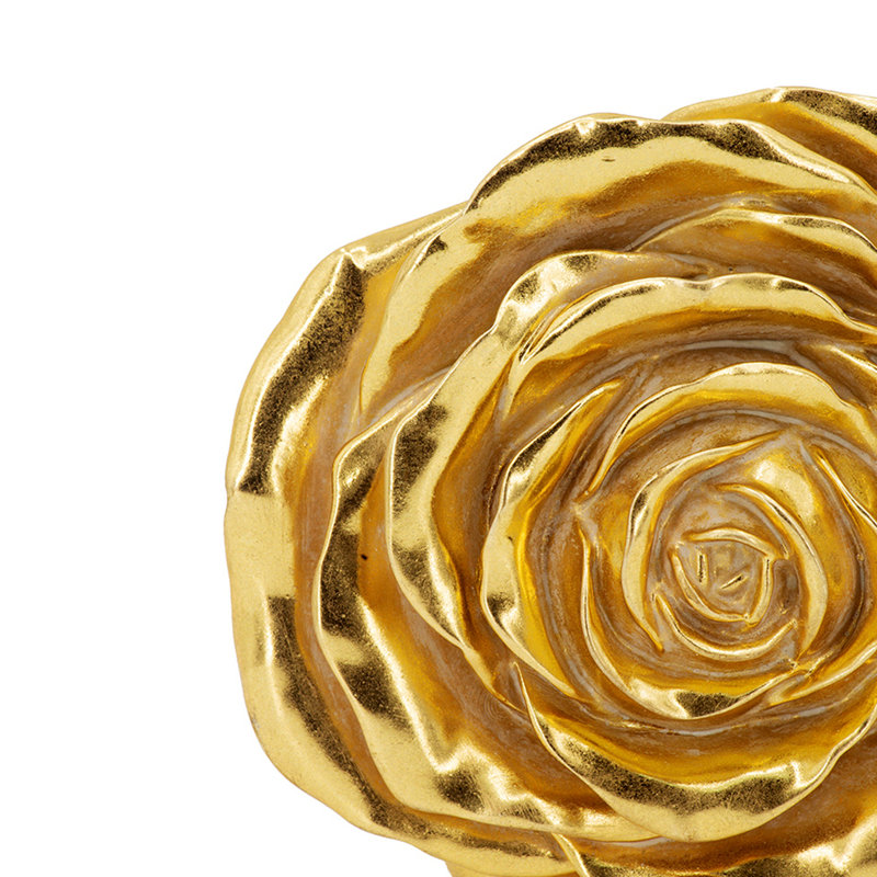Set Of 2 Rose Hanging Wall Accents, Gold