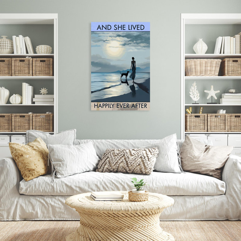 «Beach And She Lived Happily 1», reproduction sur toile, H 36 po x l 24 po x P 1,25 po