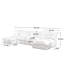 Canapé modulaire moderne, 4 places, matériau respirant, canapé modulaire pratique 4, coussins luxueux, expérience confortable