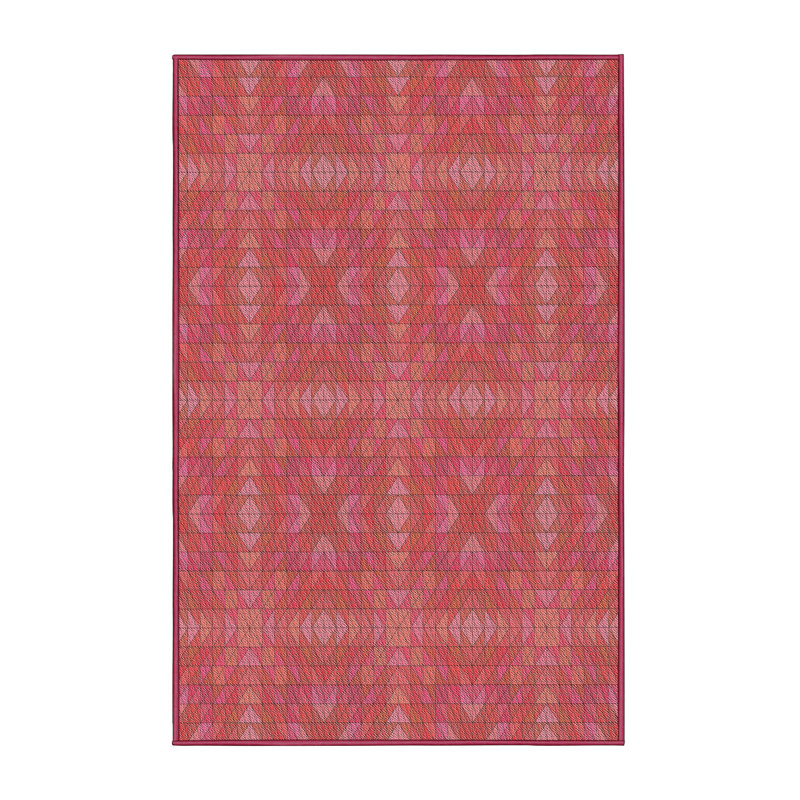 Tapis de zone rouge à motifs, Rectangle 5 pi x 7 pi