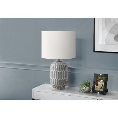 Lighting, 22"h, Table Lamp, Ceramic, Ivory / Cream Shade, Contemporary, Modern