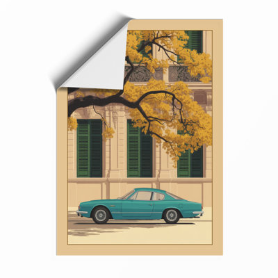 Parked on Quiet Streets Vintage - Framed Print