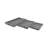 Decorative Coffee Table Tray With Checkered Inlay Detailing - Chic Accent Tray For Stylish Modern Home Decor Or Ottoman Tray - Set Of 3, 24", Black
