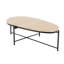 Cole And Grey Marble Living Room Beige Coffee Table With Black Metal Support