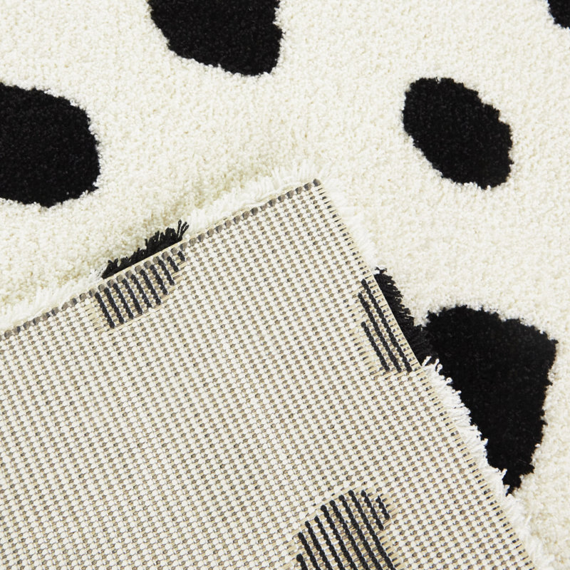 Tapis blanc à motif abstrait Breydin, Rectangle 5 pi 3 po x 7 pi