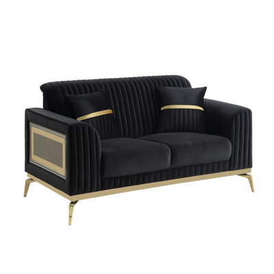 Duplessis Loveseat Black