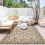 Tapis de sol extérieur en plastique imperméable et résistant aux rayons UV de 8 x 10 pi à double face facile à nettoyer et robuste pour la pelouse et le jardin