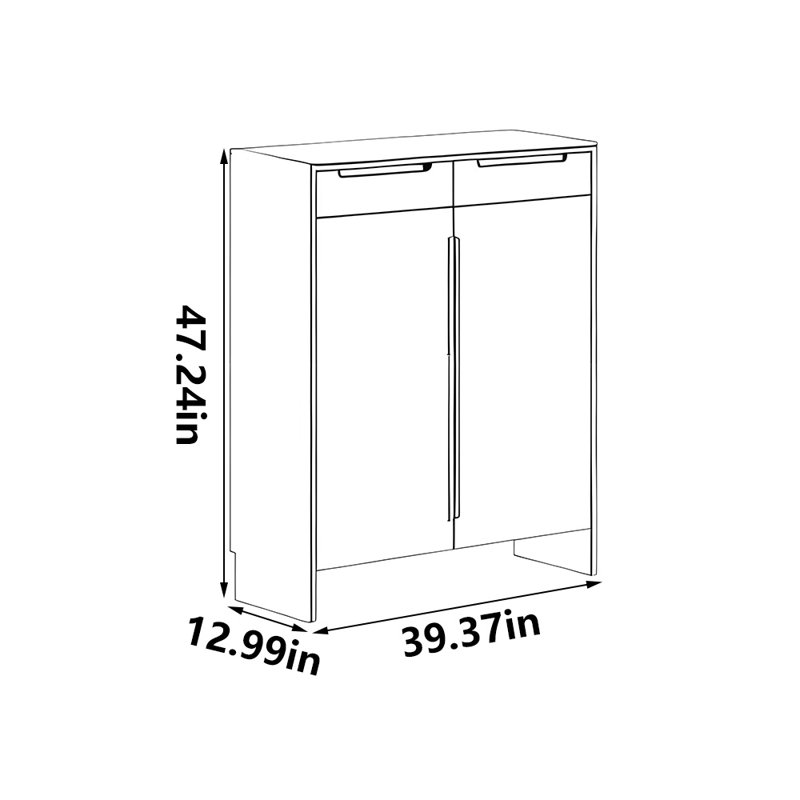 Rangement à chaussures moderne et simple, H 47,24 po x l 39,37 po x P 12,99 po