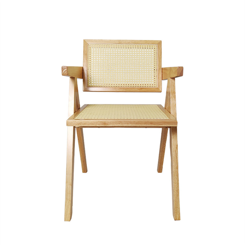 Alvonia Rattan Arm Chair Dining Chair, Brown
