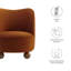 Monroe Boucle Fabric Accent Chair In Coral Walnut-104318232