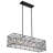 Marchand 5-Light Crystal 35.5"W in Black Dimmable & Adjustable Height Kitchen Island Pendant Light