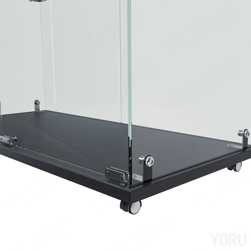 Vitrine 4 portes à 4 niveaux, DEL dynamique pour bureau à domicile - Standard