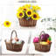 Panier de pique-nique en osier 6 pièces 6 pièces avec paniers de demoiselle d'honneur en forme de panier tressé ovale en forme de saule tressé pour les mariages de Pâques