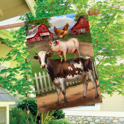 Farm Friends House Flag