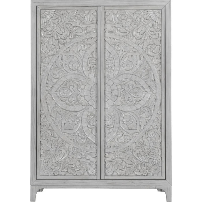 Commode boho chic en blanc délavé (2024)