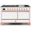 ILVE UM15FDQNS3BKCLP Majestic II 60 inch Dual Fuel Range with 9 Burners, Griddle (Liquid Propane, Solid Door, Glossy Black, Chrome)-1666292246-1666292706