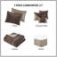 Literie en velours côtelé brun grand - 91,04 po L'édredon 7 pièces pour grand lit, pour grand lit, les coussins décoratifs ajoutent une touche d'élégance-118640368-118640371