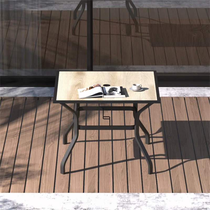Table de salle à manger d'extérieur pour terrasse en métal