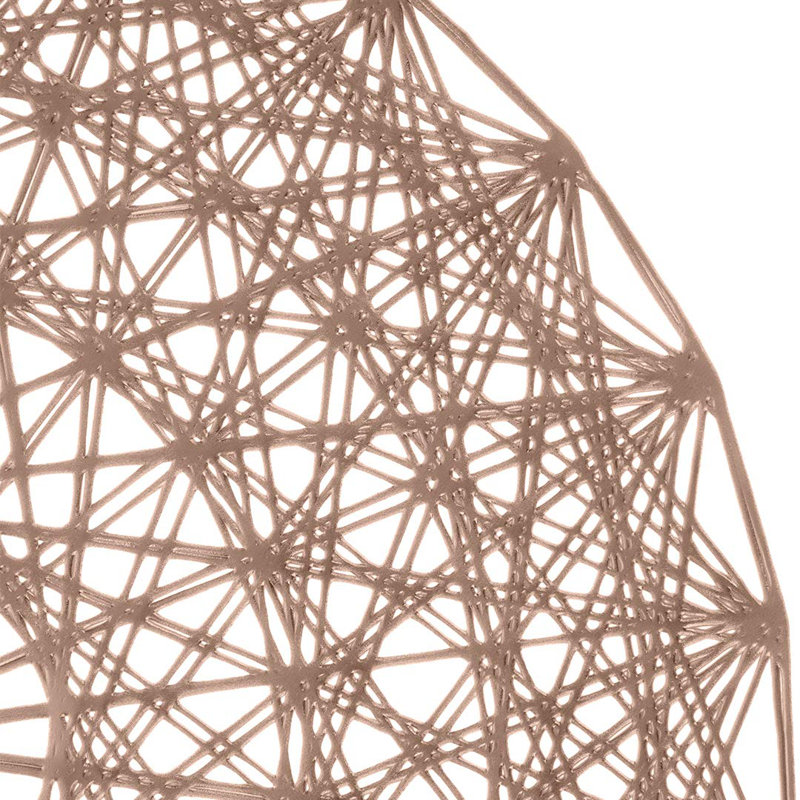 Geometric Round Placemat, Rose Gold