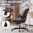 Modern Cross Legged Office Chair With Adjustable Armrest And Swivel Wheels-1641966360