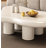 Small Space Cloud Coffee Table, 47" White Kid & Pet Safe Table with Soft Round Edges for Modern Living Room, Easy Assembly Accent Table