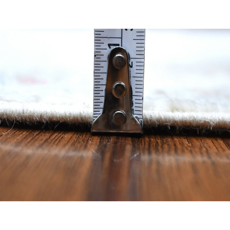 Tapis de couloir gris en Tapis décoratif laine noué à la main de conception unique 2 pi 9 po x 16 pi Chaker