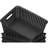 12-Pack Plastic Small Shelf Storage Weave Baskets For Organizing, Black