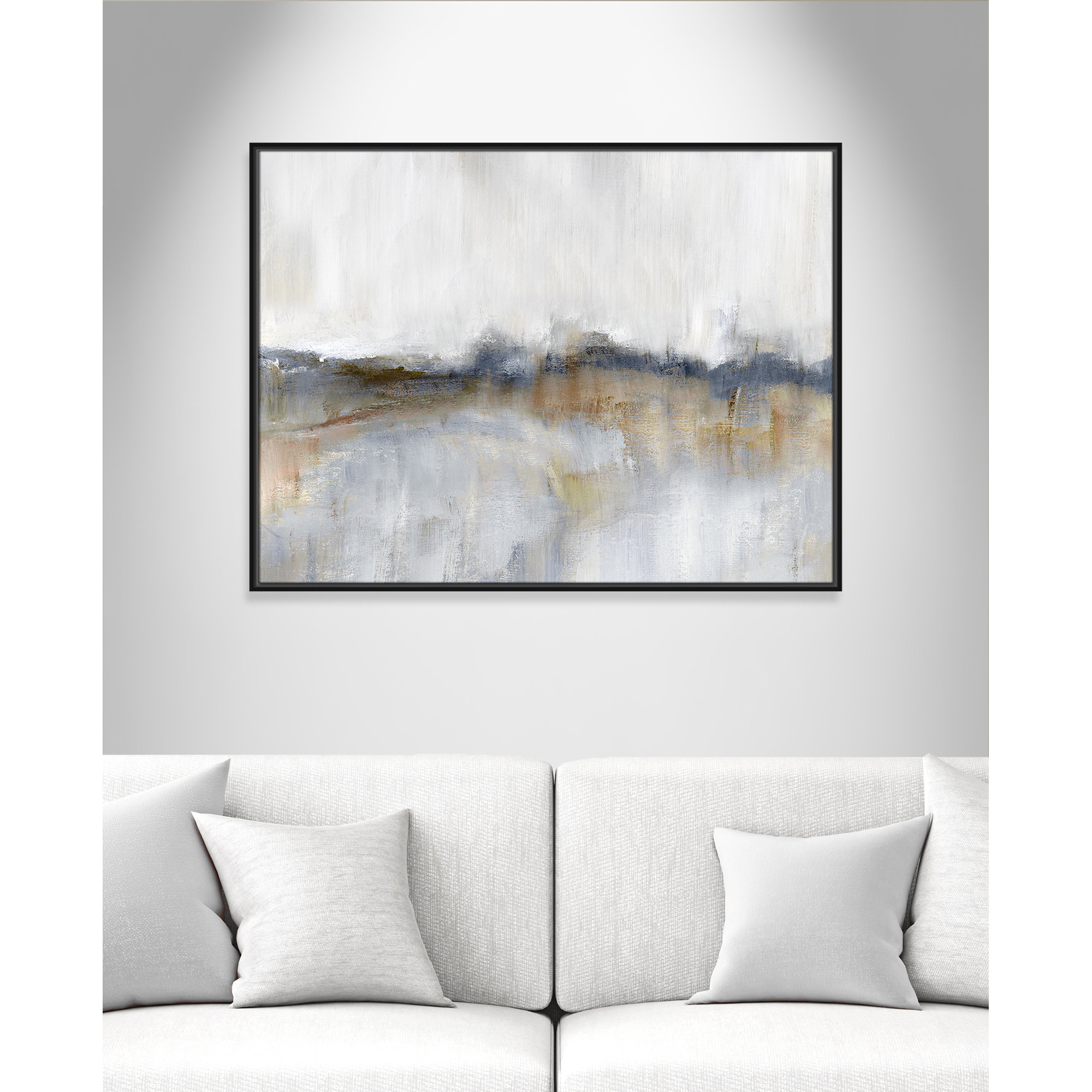 Autumnal Tide by Nan - Floater Frame Print on Canvas, Espresso, 31.5" H x 41.5" W