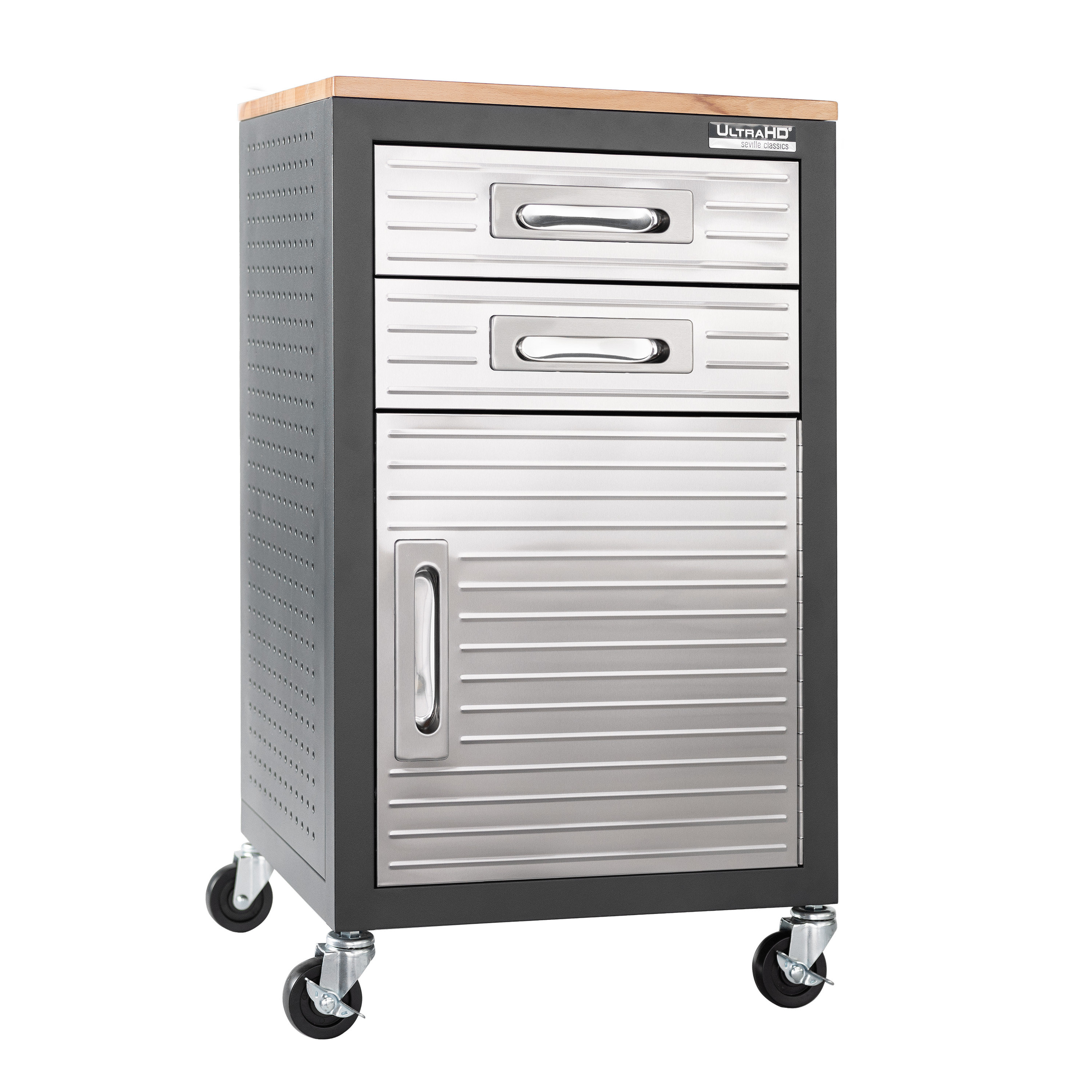 UltraHD® Seville Classics UltraHD 1-Door Rolling Cabinet | Wayfair