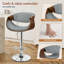 ALFORDSON Bar Stool Armrest Swivel Pub Breakfast Counter Chair